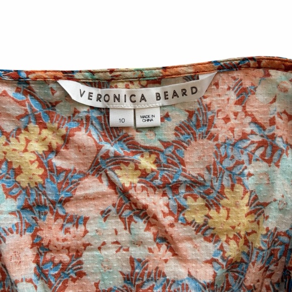 Veronica Beard Malgosia Floral Cotton Ruffle Cottagecore Vintage Midi Dress 10 - Picture 8 of 12